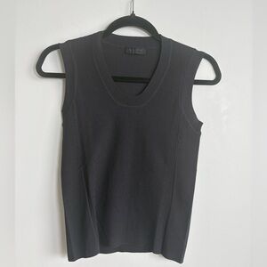 Anteprima Milano Ribbed Knit Tank Top Charcoal Size 40 (Small) Italian Designer